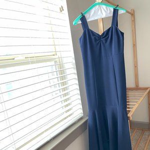 Show Me Your MuMu Navy Dress with ties. Size Small.